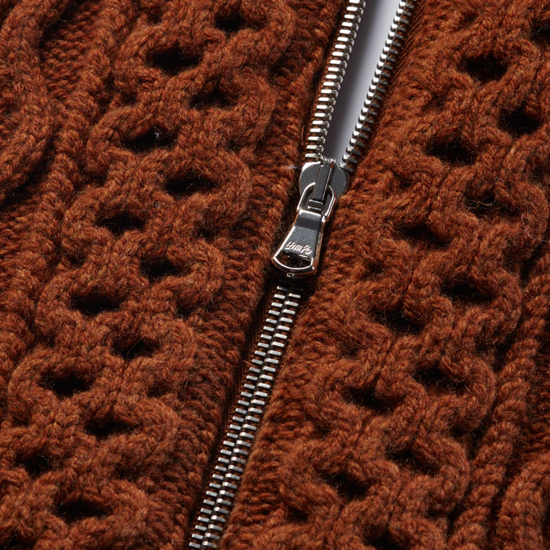 Tihany Lambswool Knit Dickey in Dark Ochre