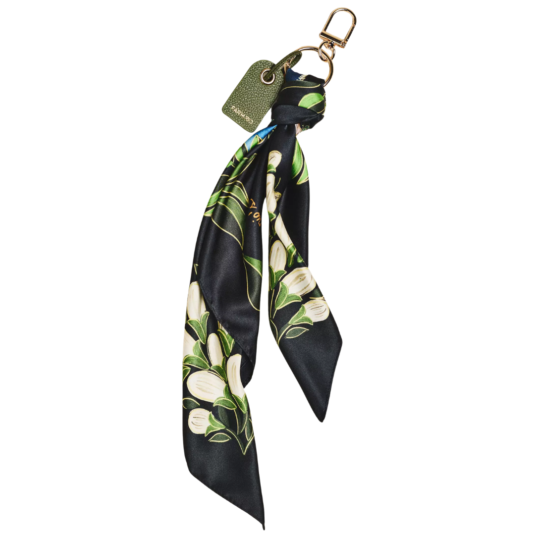 Garden Scarf Keychain in Black