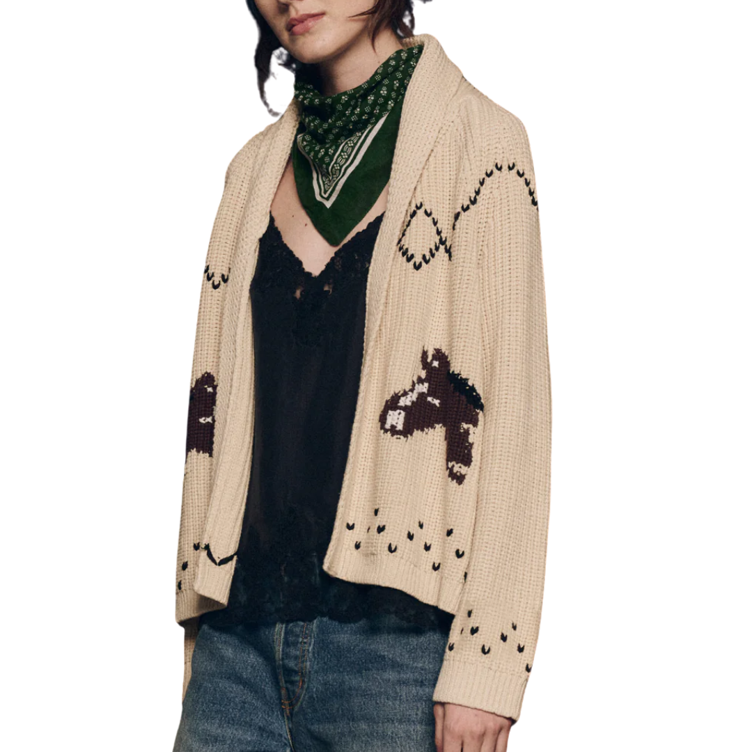 The Horse Lodge Cardigan in Cream