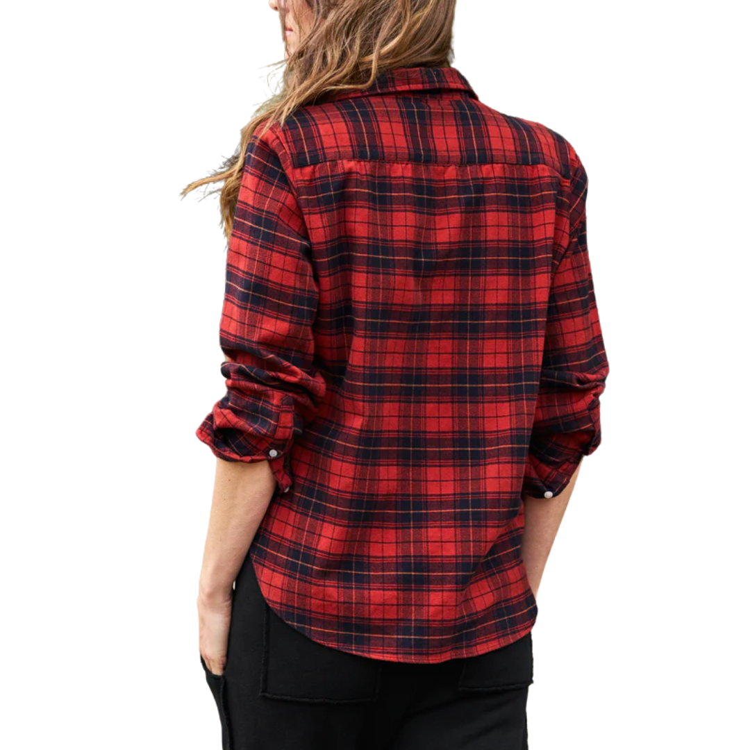 Eileen in Heather Red and Black Plaid
