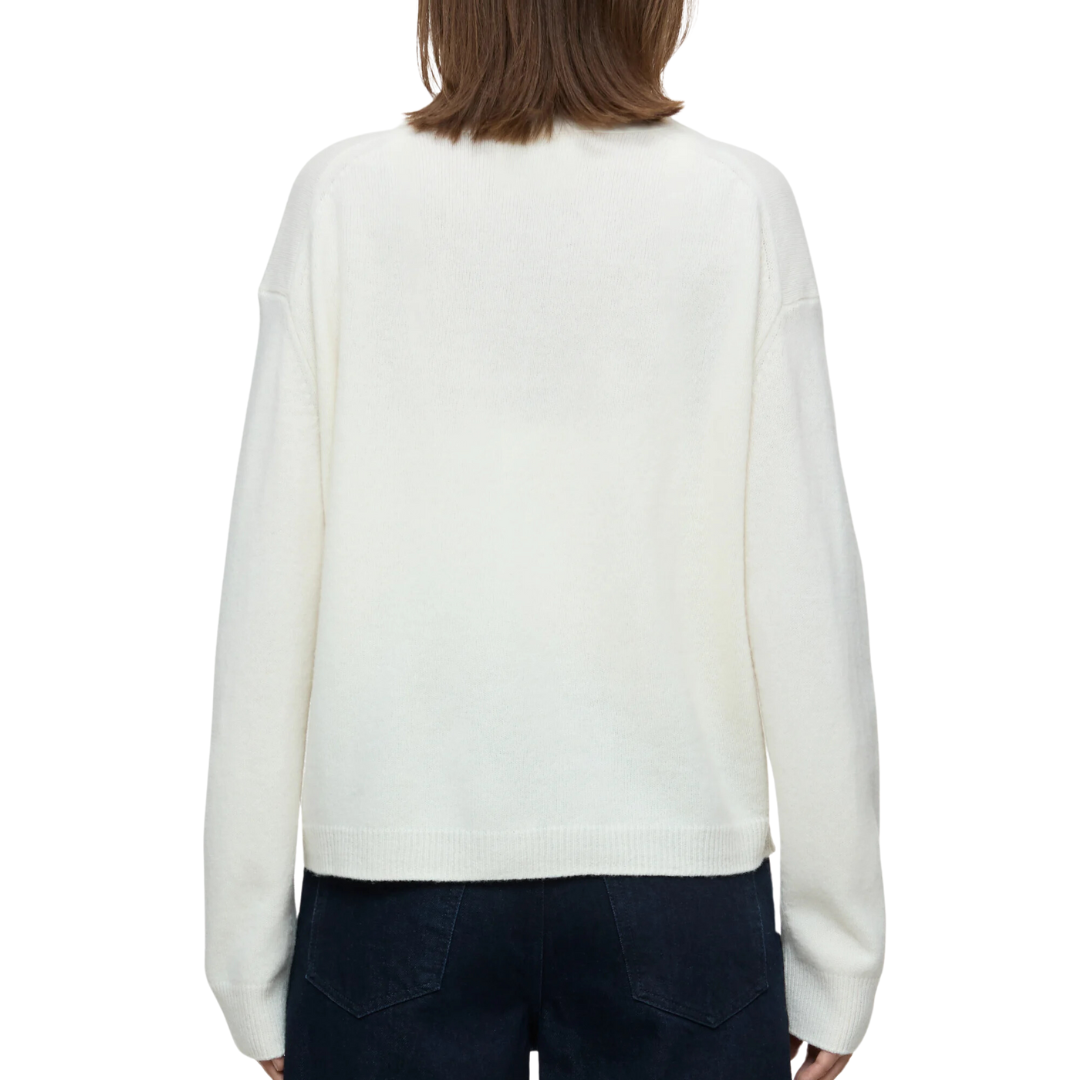 Wool Cardigan in Ivory