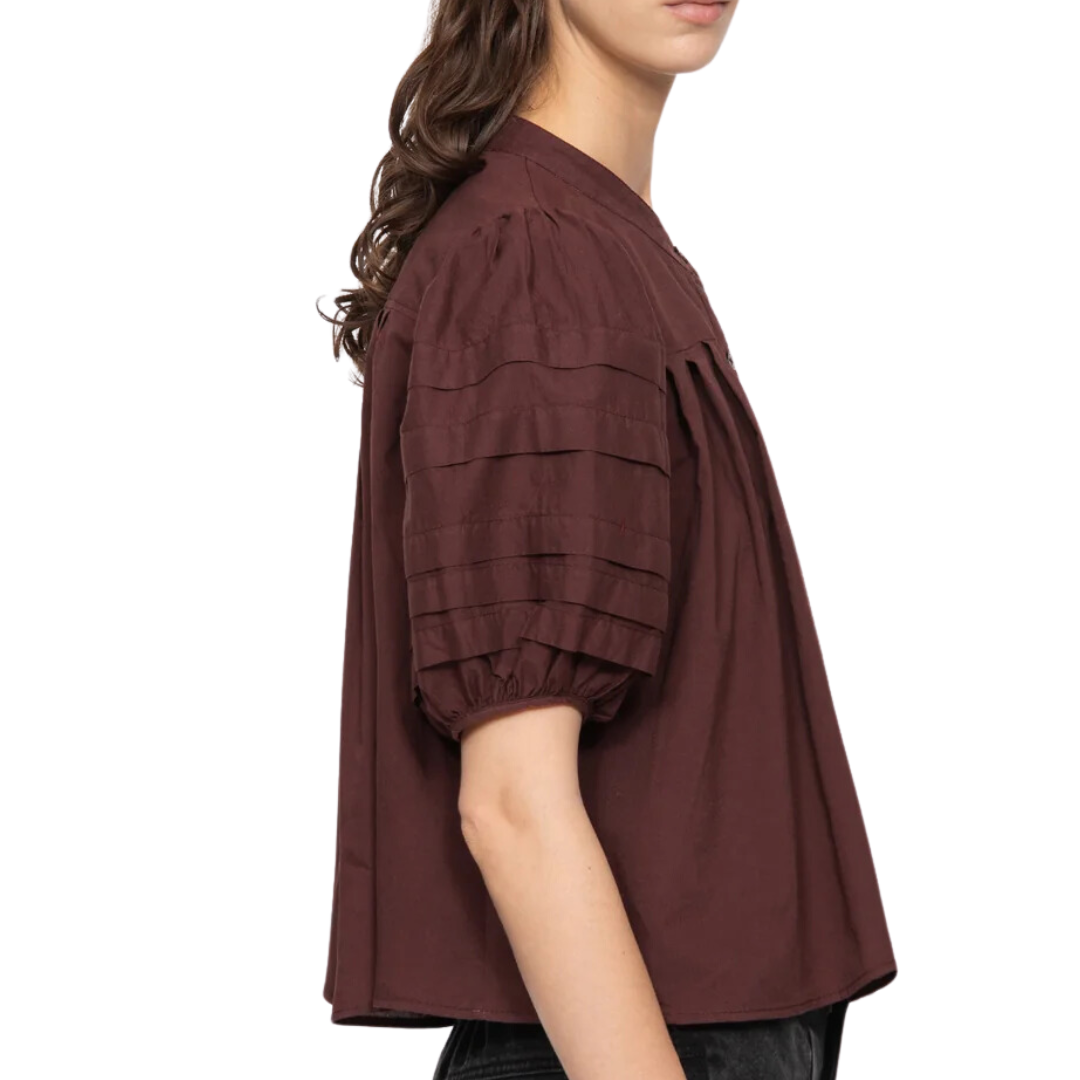Renata Top in Burgundy