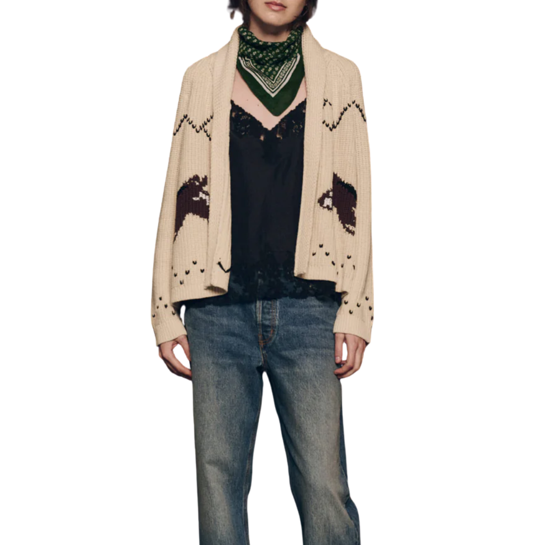 The Horse Lodge Cardigan in Cream