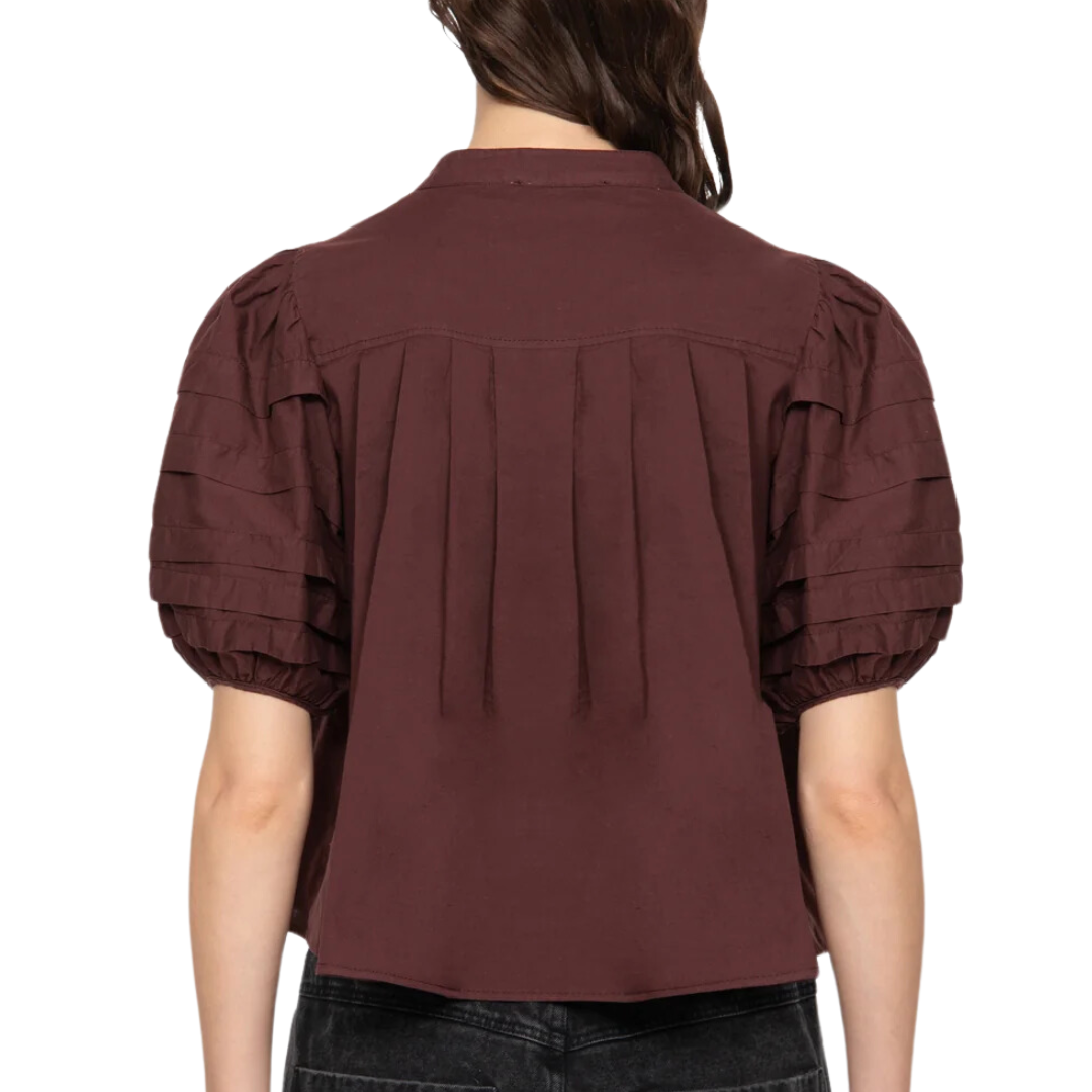 Renata Top in Burgundy