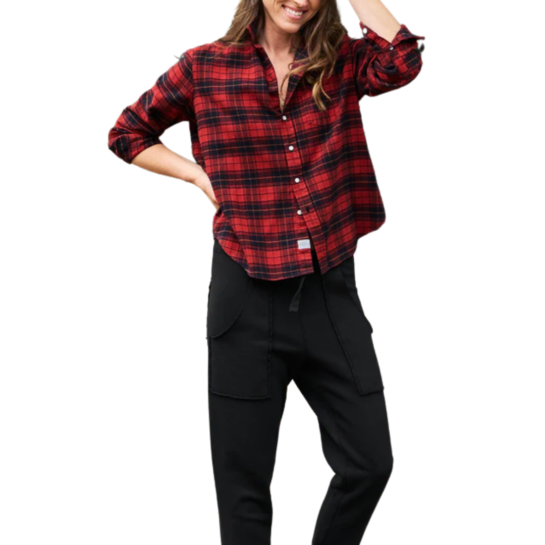 Eileen in Heather Red and Black Plaid
