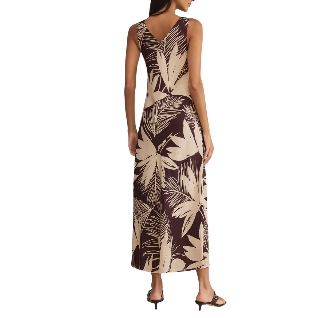 Hana Palmera Maxi Dress in Lava Rock