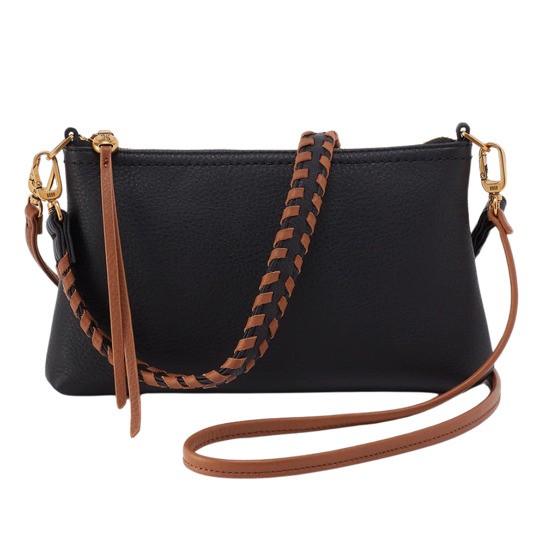 Darcy Crossbody in Black and Tan