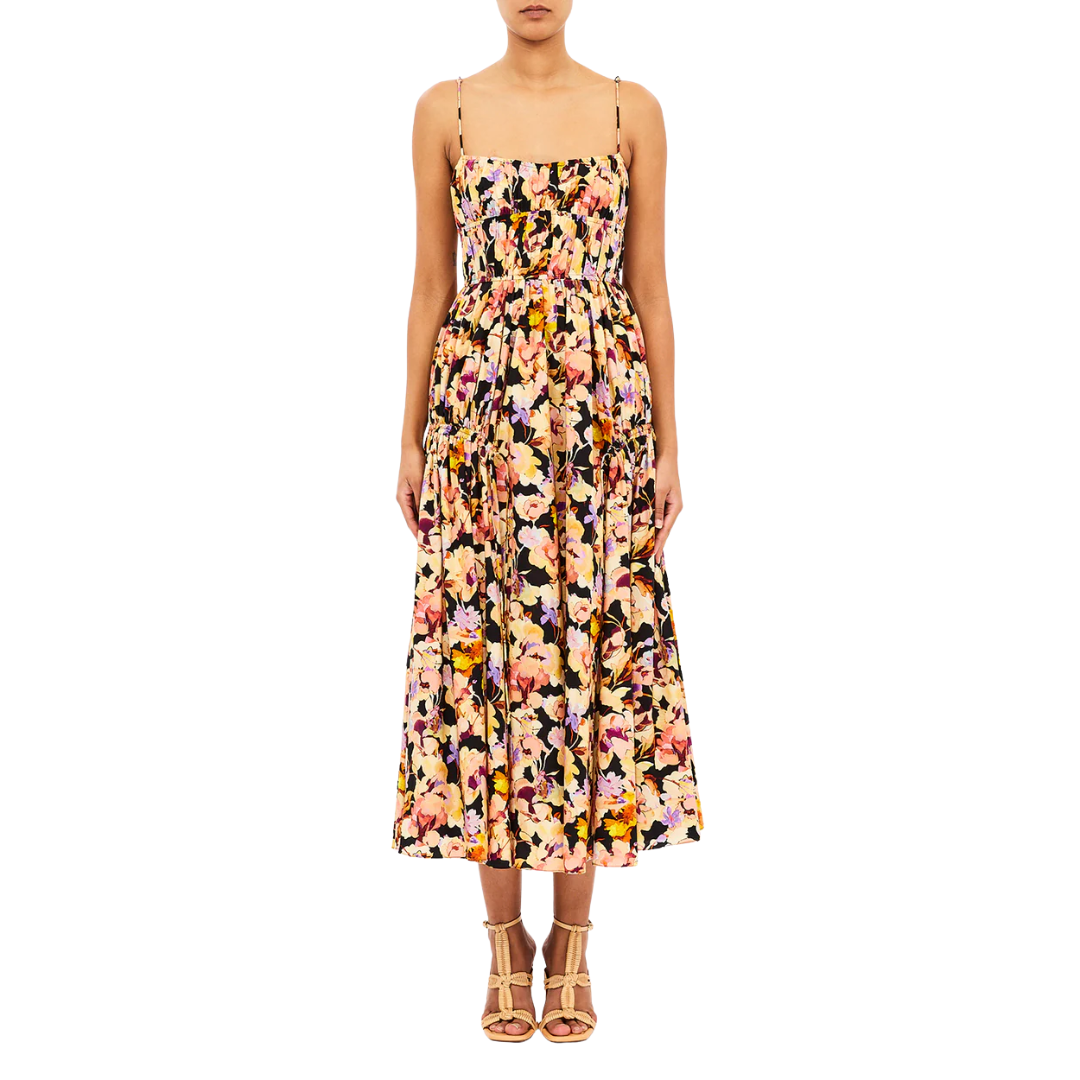 Vidri Cotton Cami Dress in Night Bloom