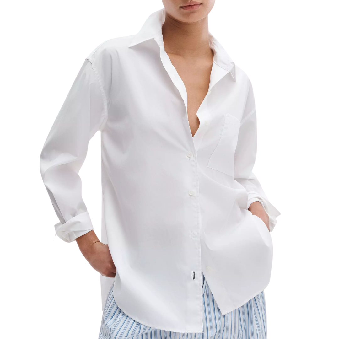 Connie Poplin Shirt in White