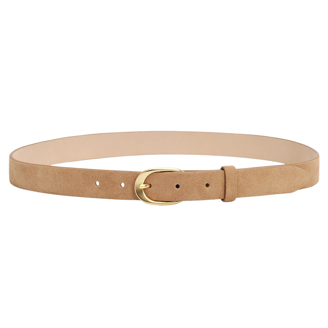 Small Vera Belt in Light Cognac Suede
