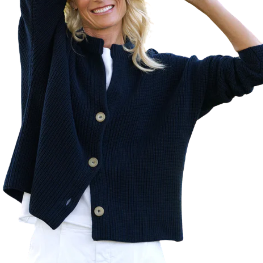 Montecito Cardigan in Marine