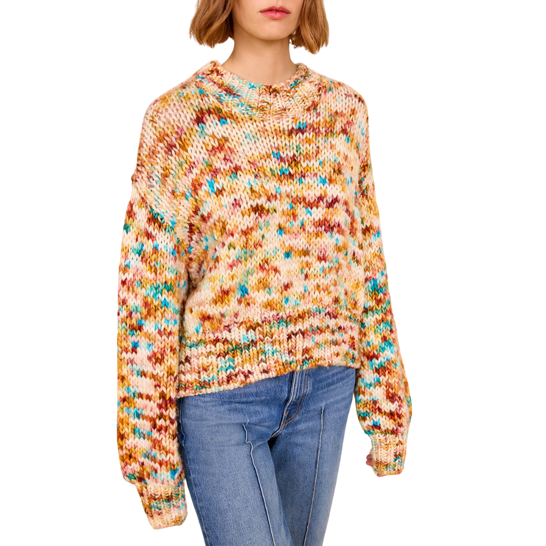 Maude Multicolor Knit Pullover in Opal