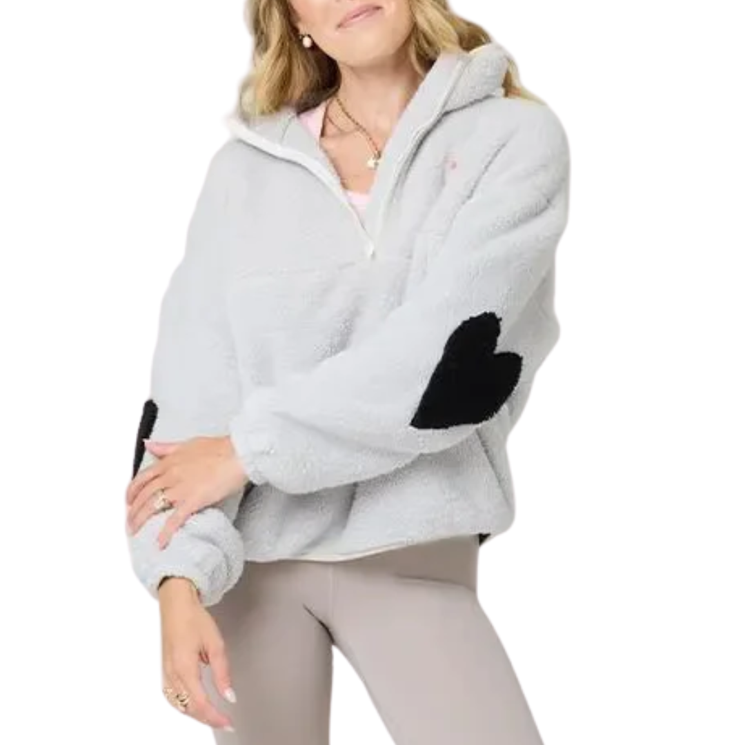 Quarter Zip Coze Magoze in Light Grey