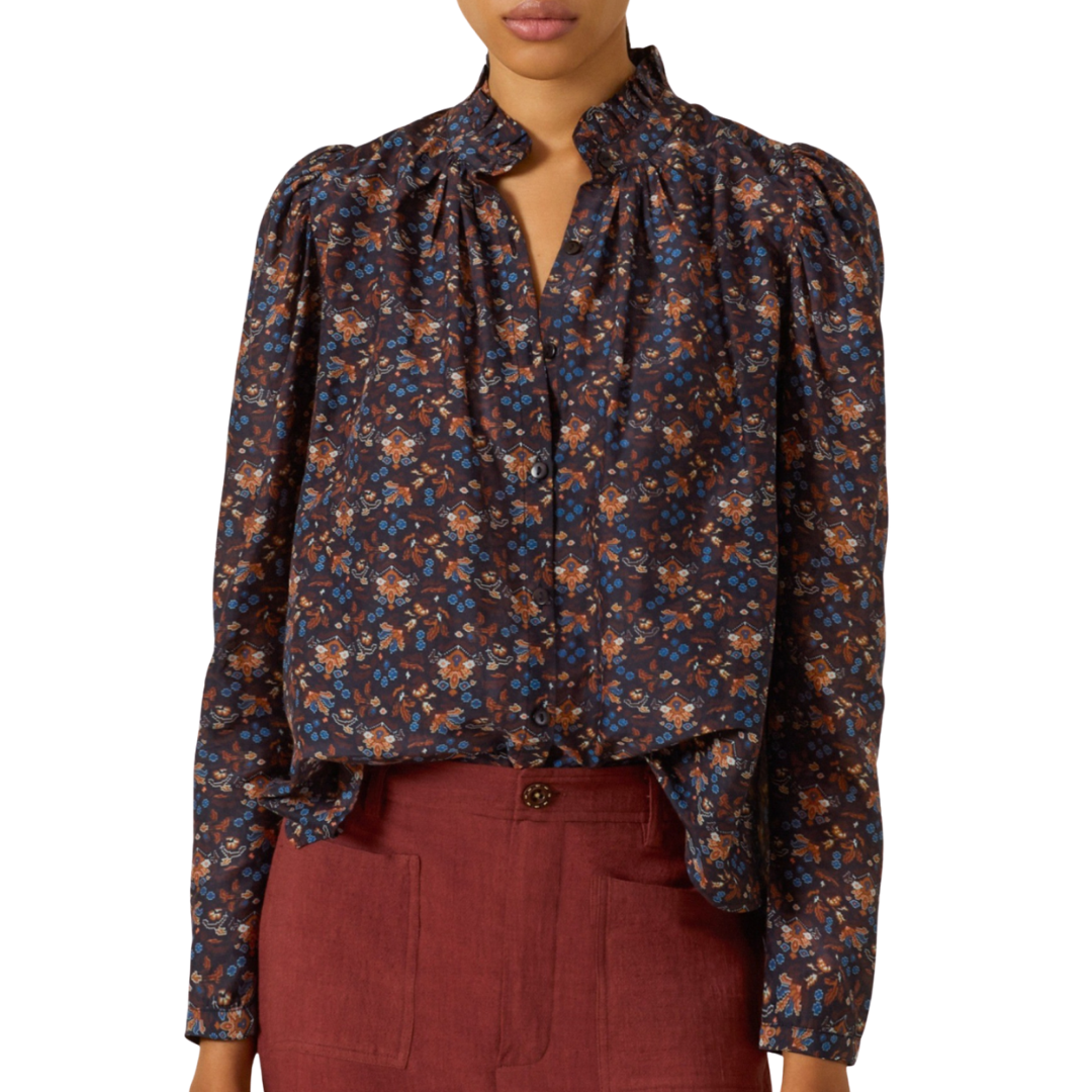 Artemis Indigo Kilim Shirt in Dark Blue