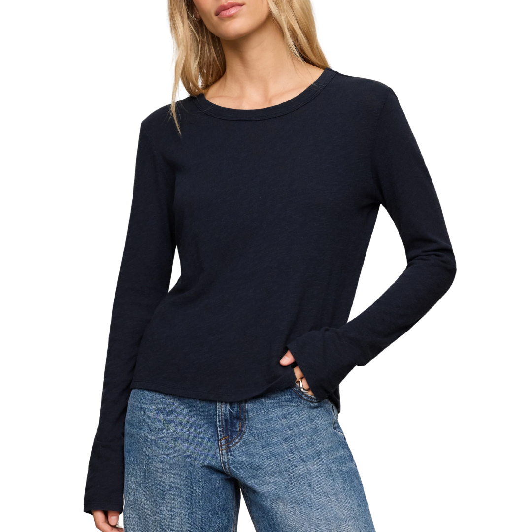 Junie Long Sleeve Tee in Eclipse