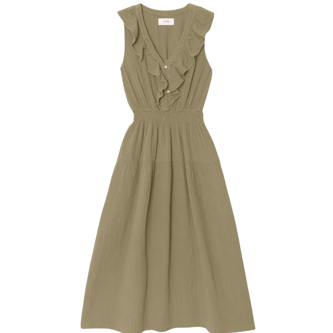 Desa Dress in Olive Moss
