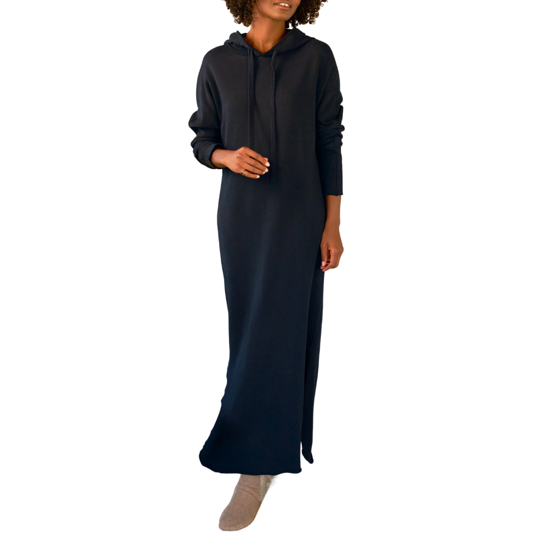 James Hooded Maxi Dress in British Royal Navy