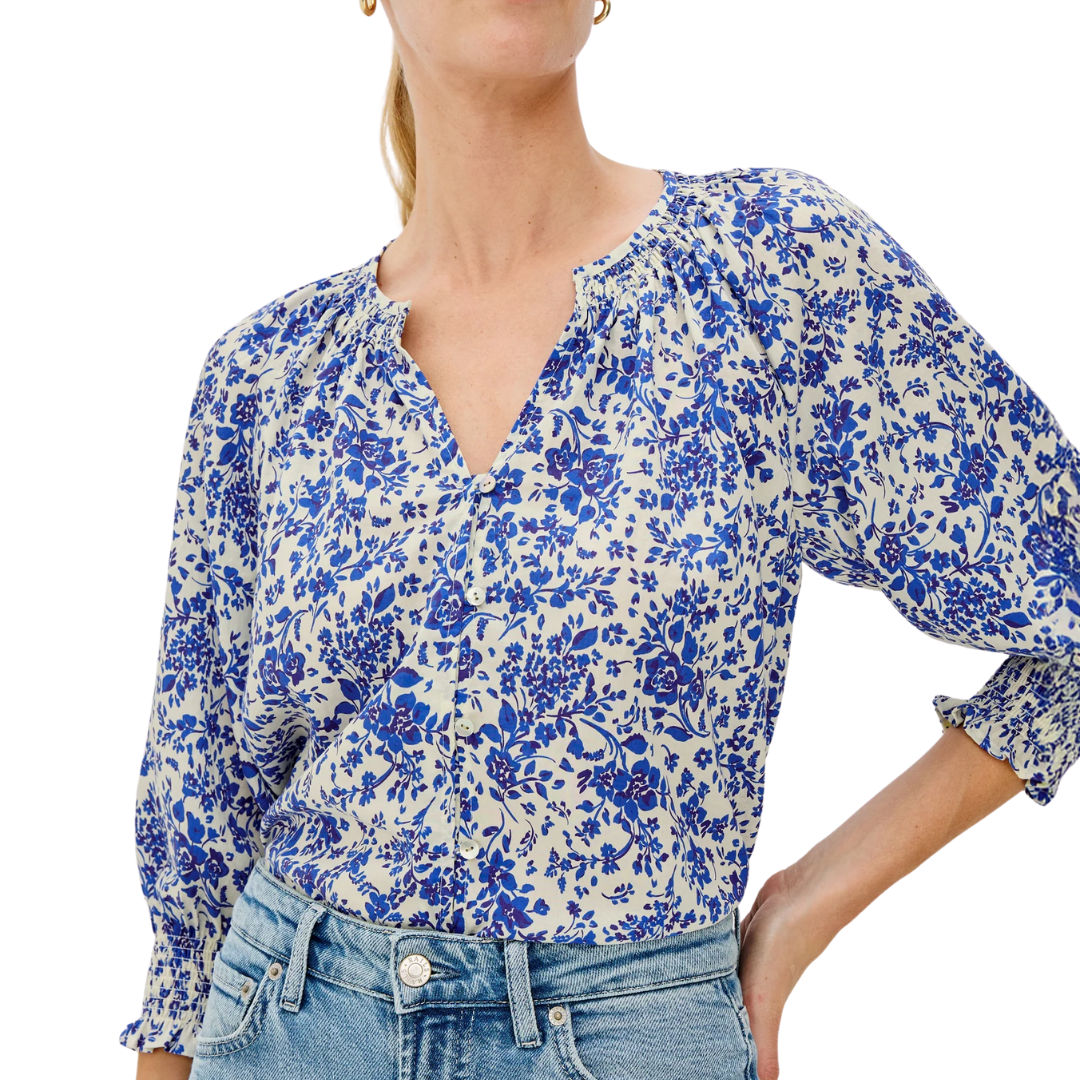 Mariah Top in Blue Marguerite