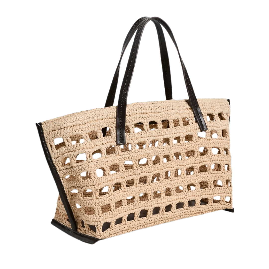 Christos Mini Tote in Raffia Crochet