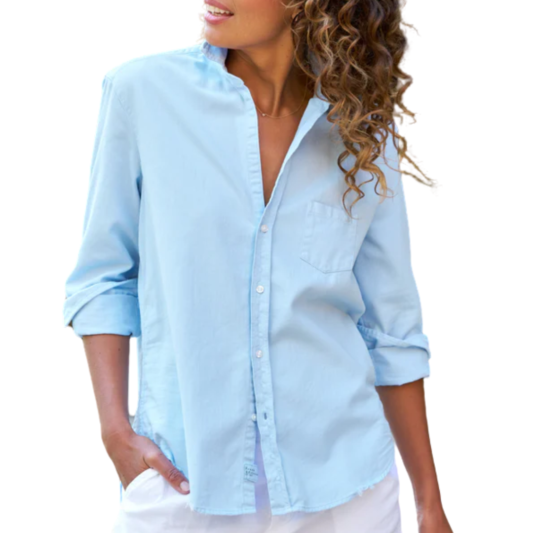 Eileen Relaxed Button-Up in Cloud Denim