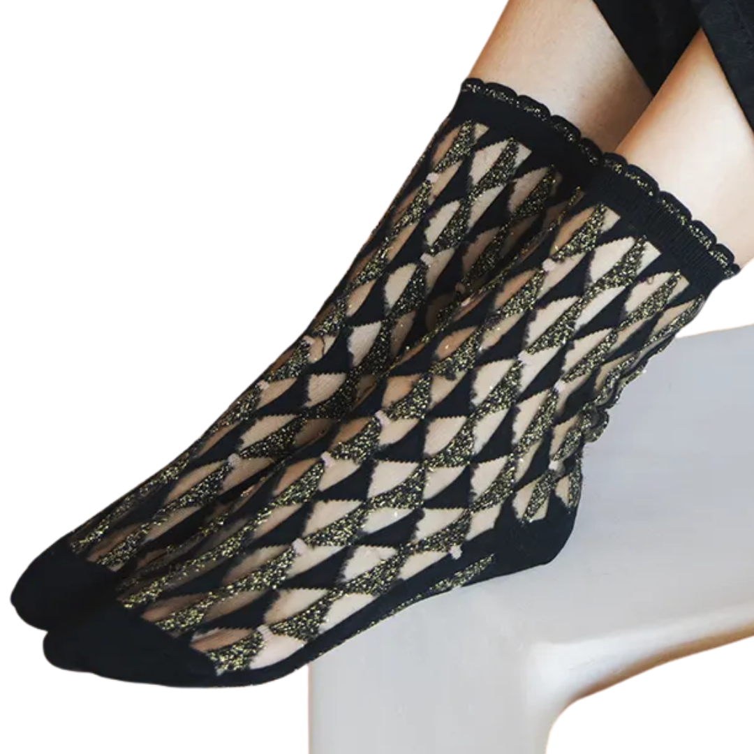 Arlecchino Dorée Socks in Black