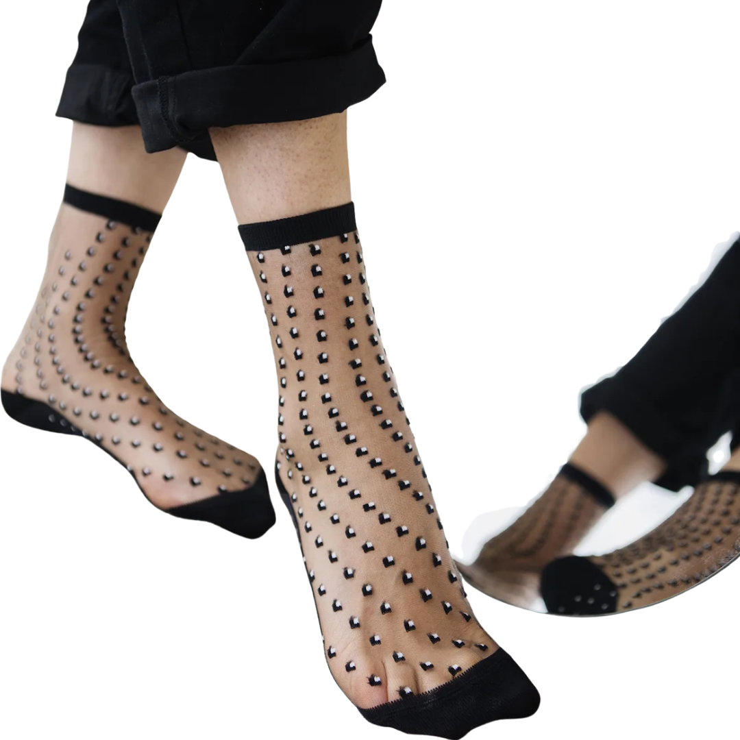 Crescent Dunes Socks in Black