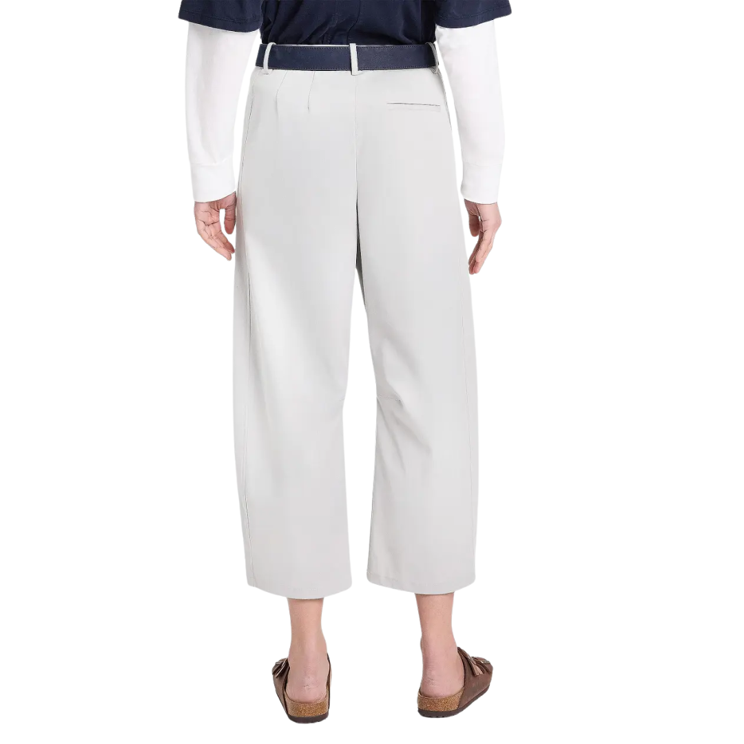 Slouchy BF Trouser in Light Grey