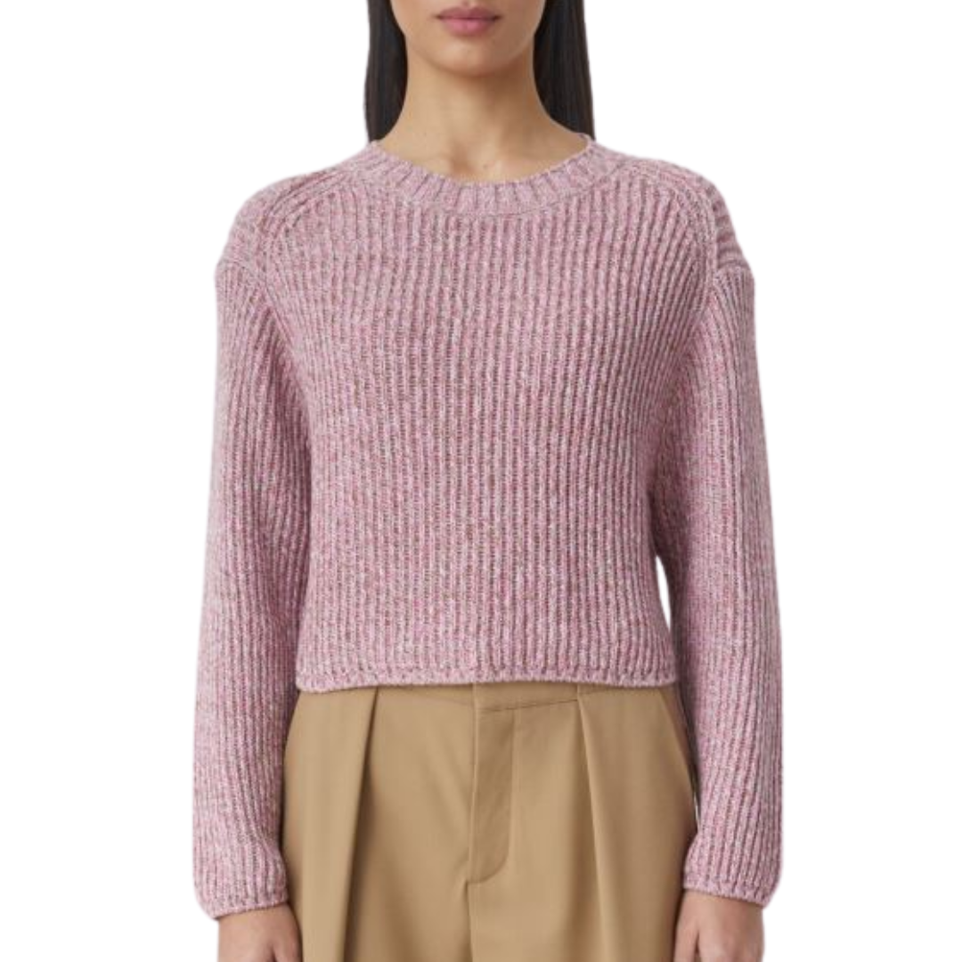 Pure Organic Cotton Crew Neck in Pink Lillies