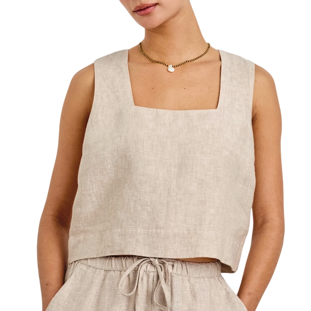 Akira Top in Heathered Flax