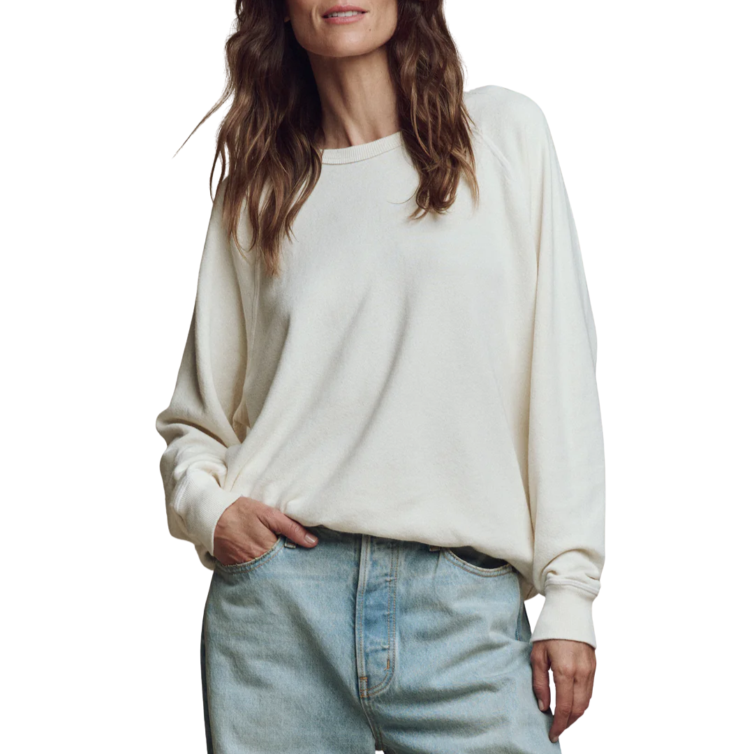 The College Sweatshirt in Washed White