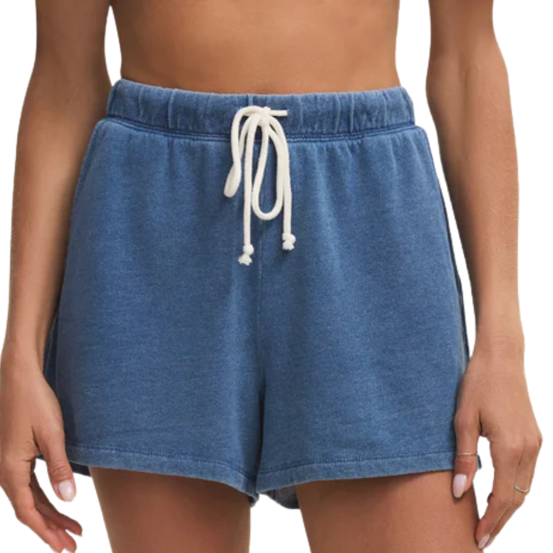 Hunter Knit Denim Short in Calypso Blue Indigo