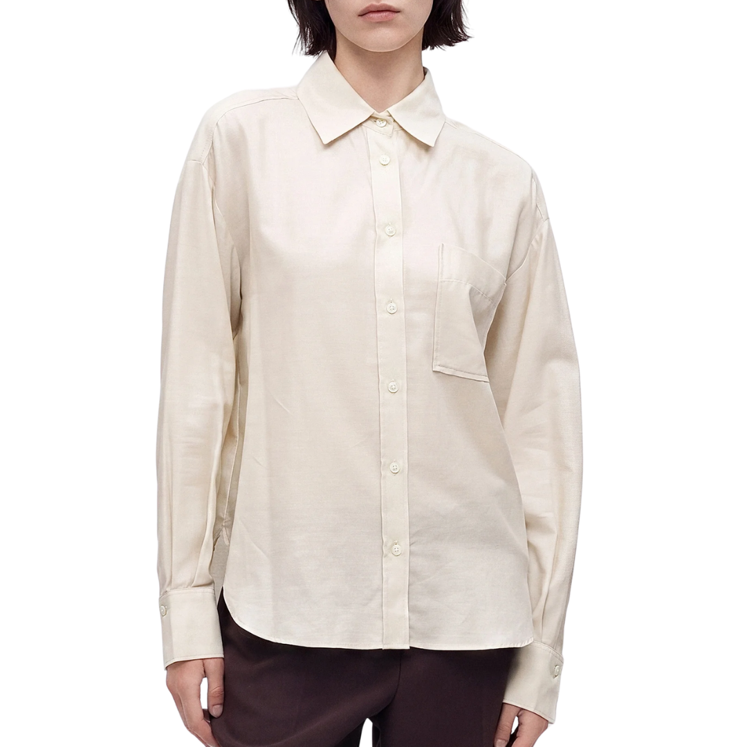 Oversized Shirt in Almond Cream