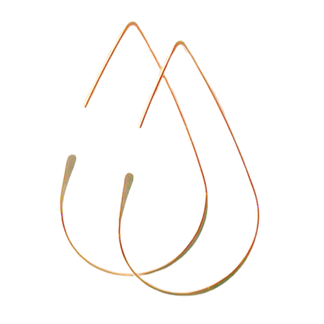 Medium Teardrop Hoops in Gold