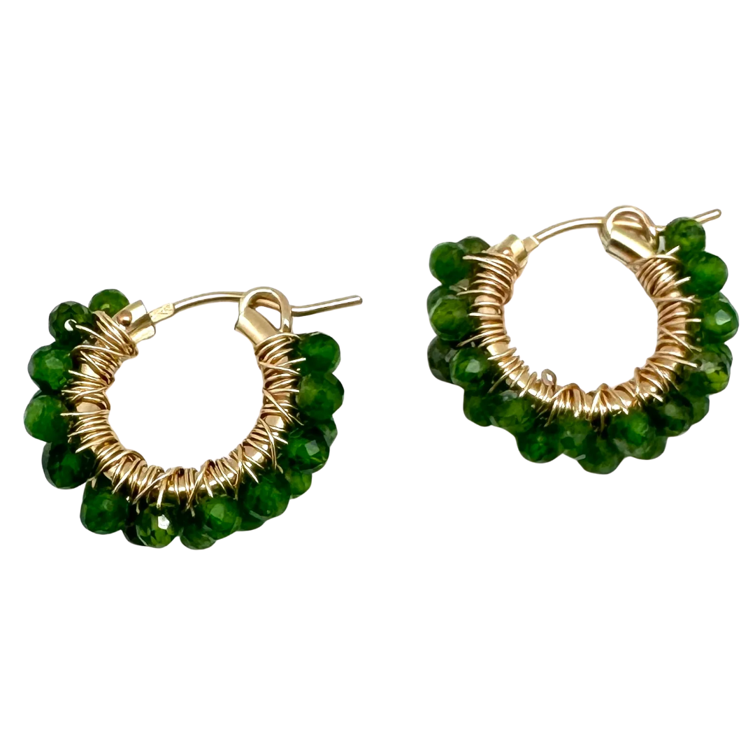Diddi Beaded Hoop in Diopside