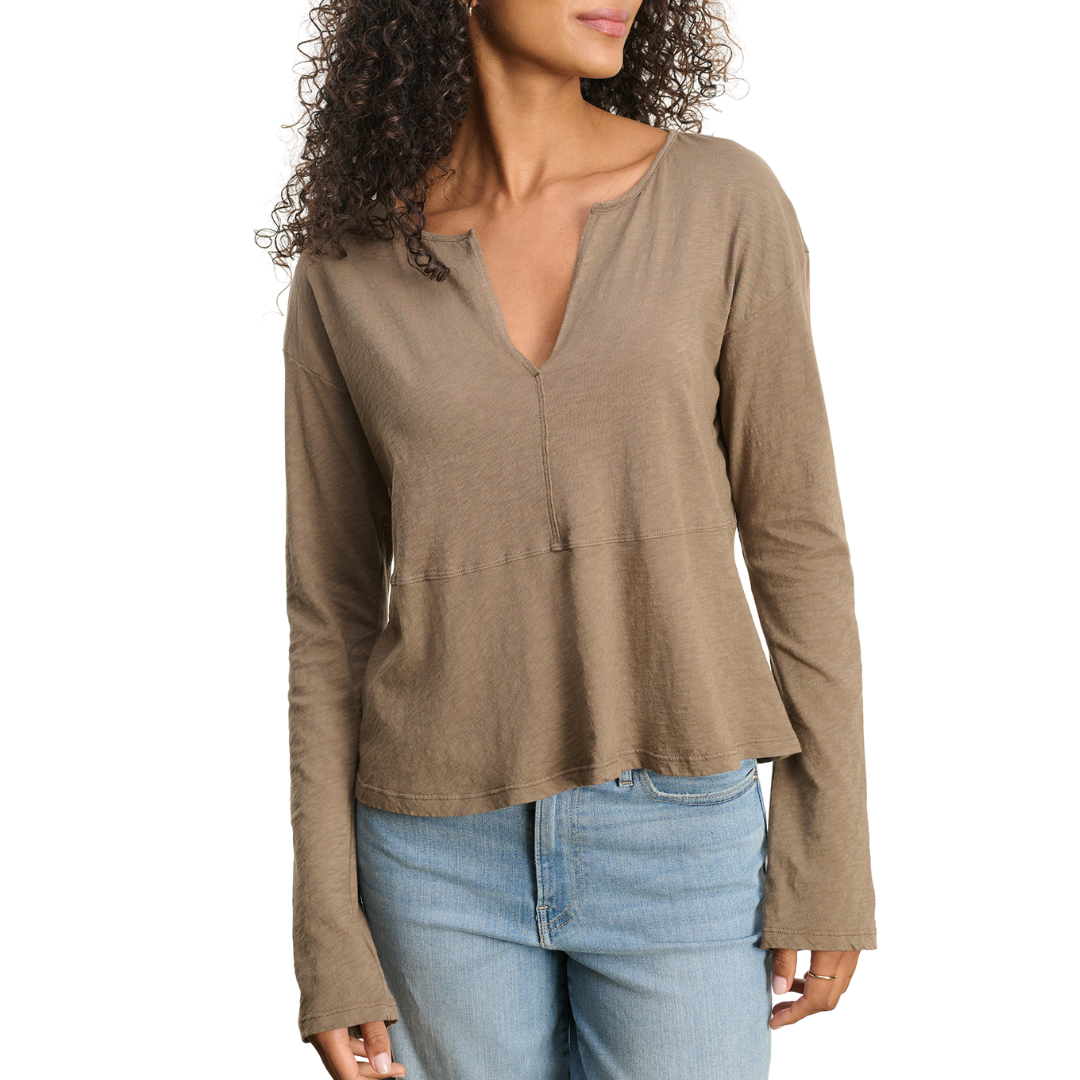 Vint V-neck Top in Clove