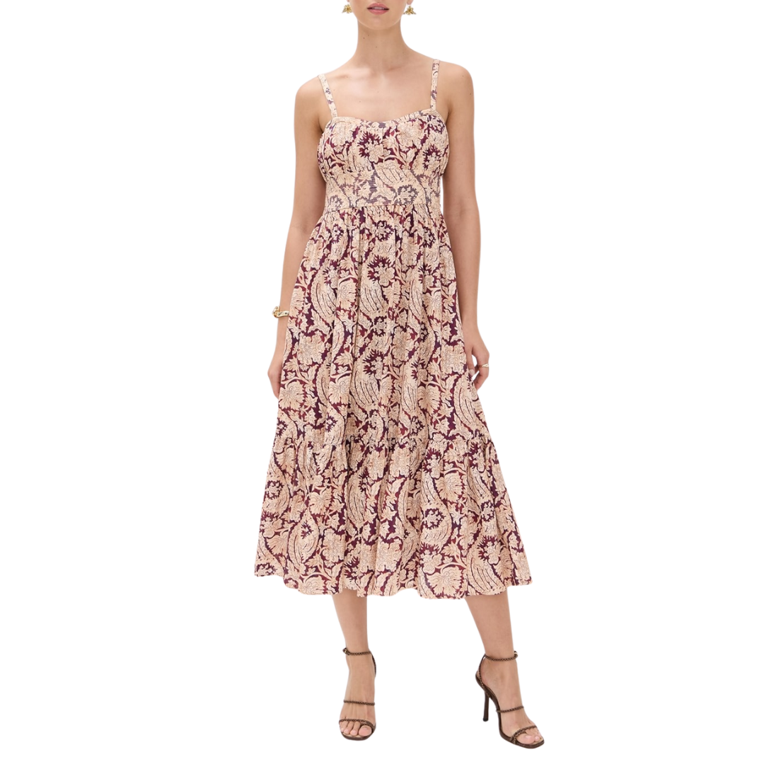 Nadine Cami Midi Dress in Amaranthus