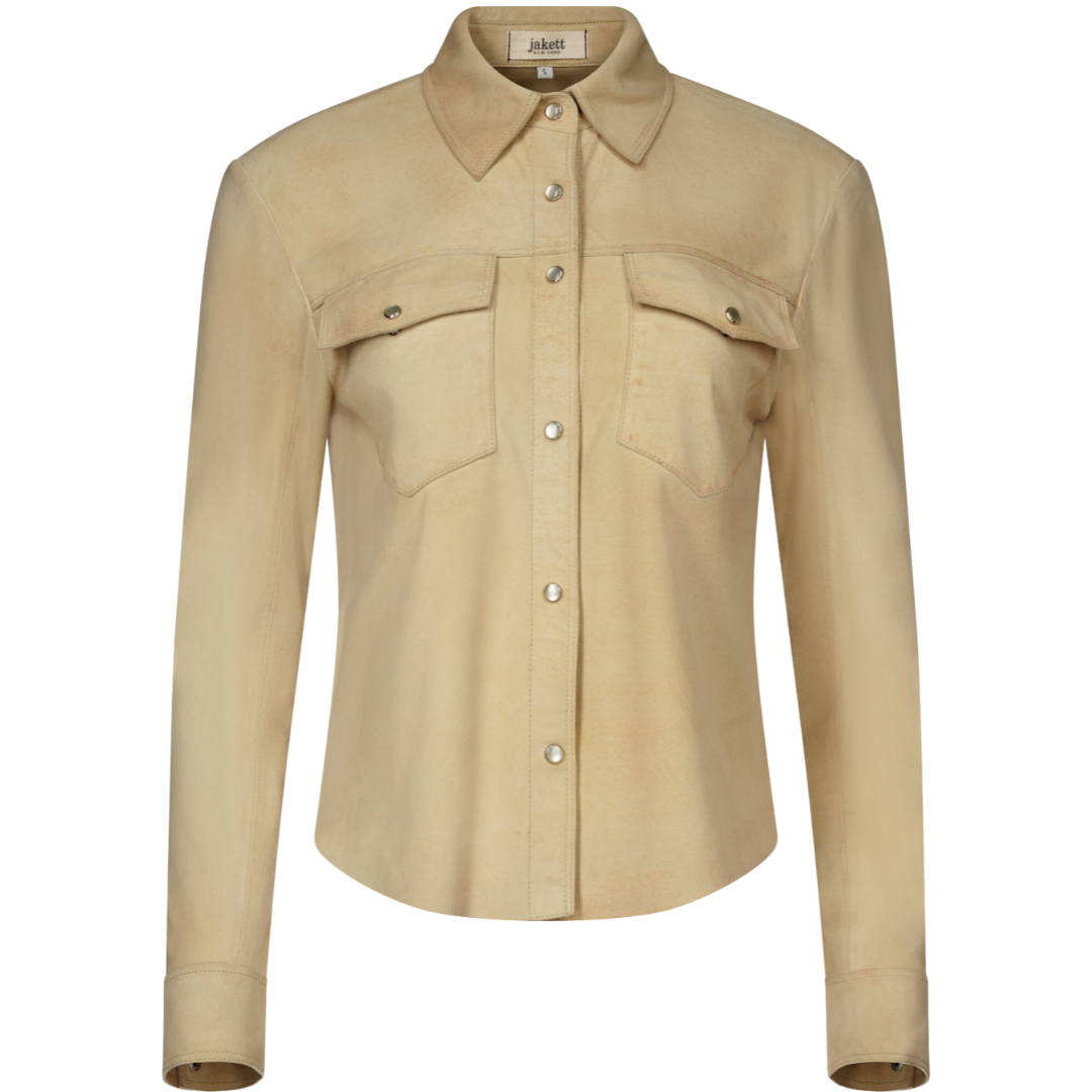 Rowan Waxed Suede Jacket in Chamois