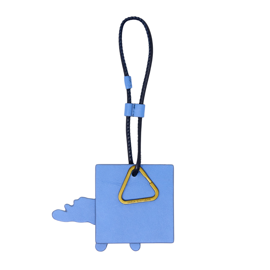 Feline Keychain in Blue