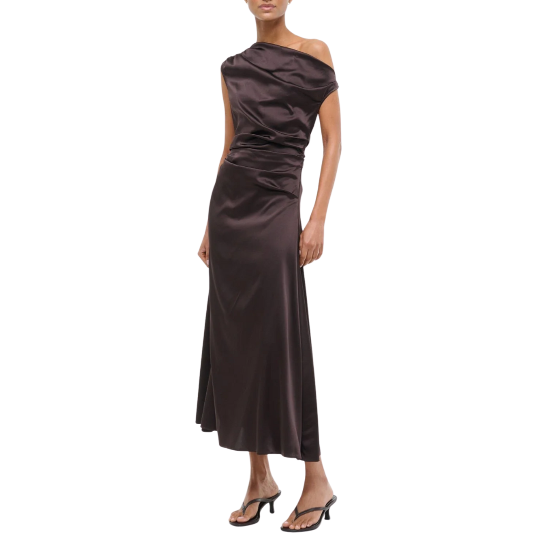 Phare Silk Dress in Earth