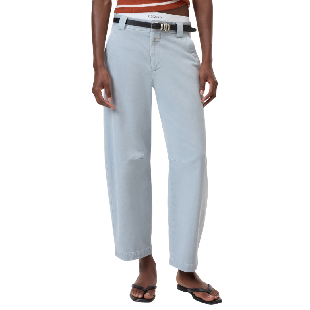 Romi Barrel Pants in Dove Blue