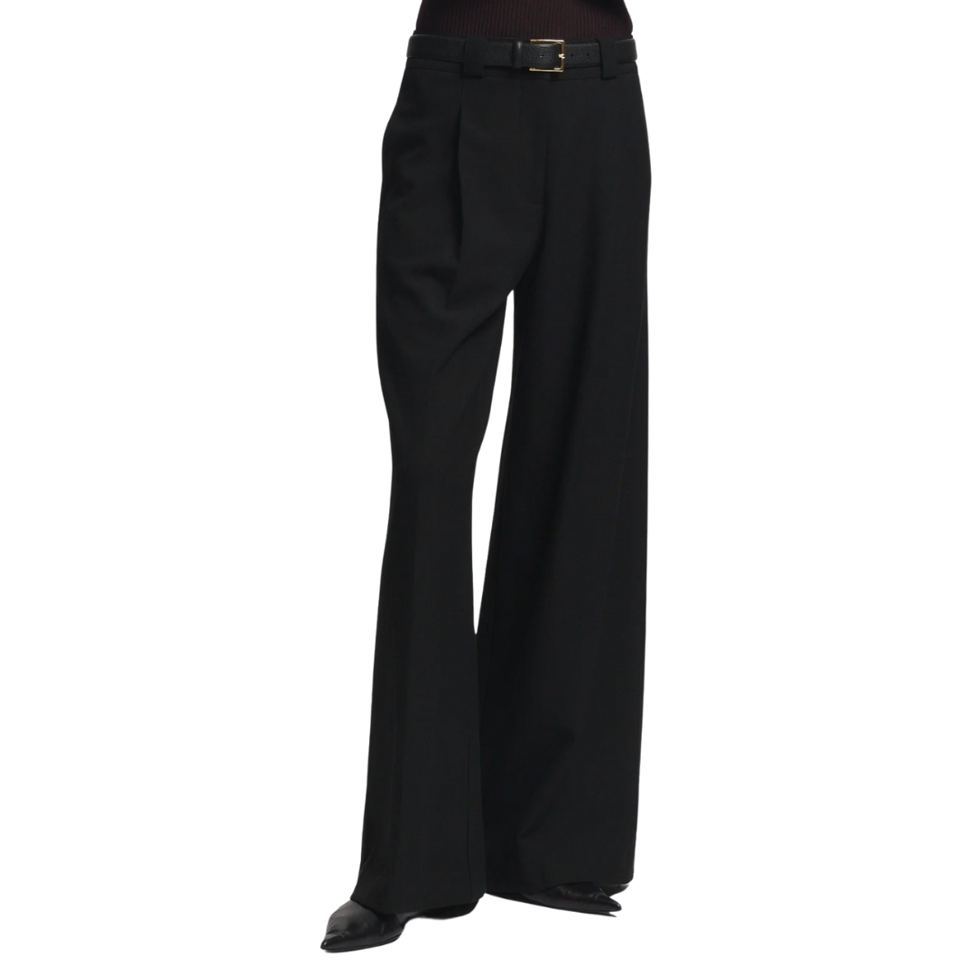 Tiffany Wideleg Trouser in Black