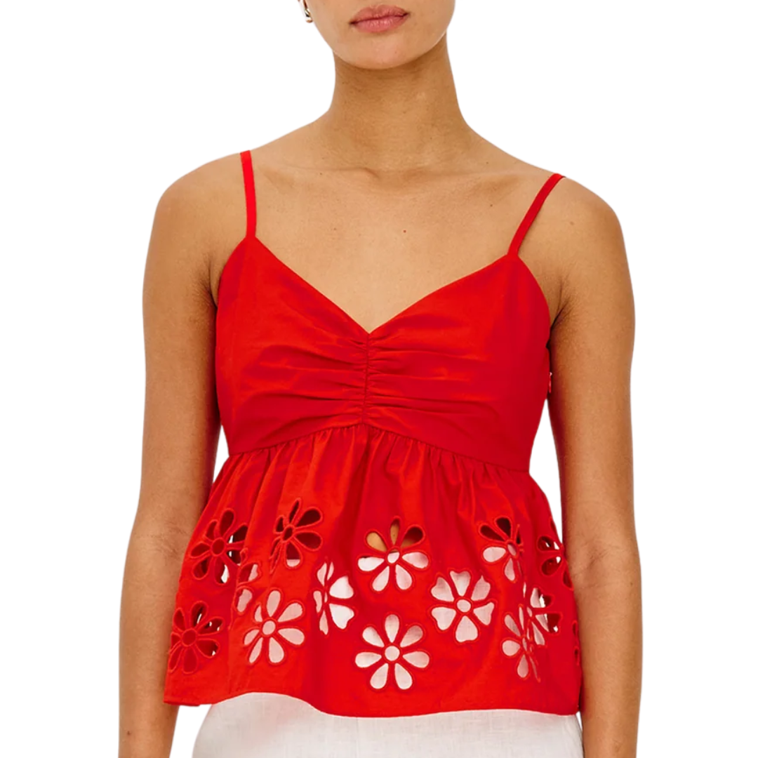 Meru Top in Scarlet