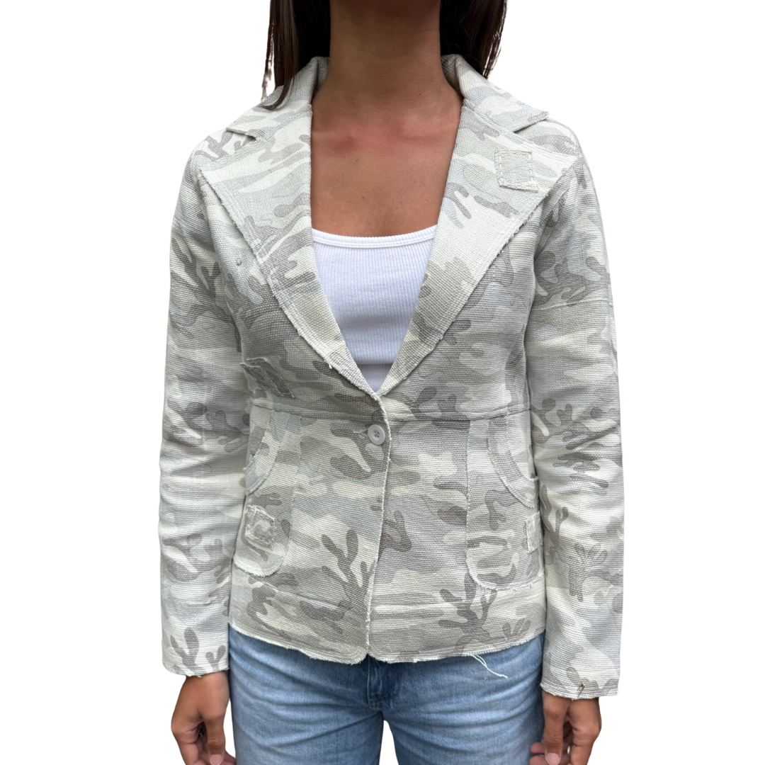 Camo Blazer in Grey