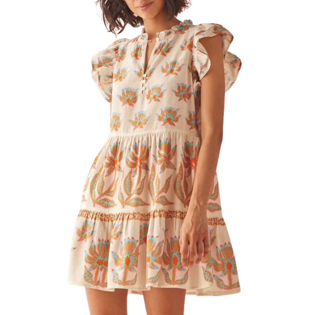 Wilora Mini Dress in Adya Guava