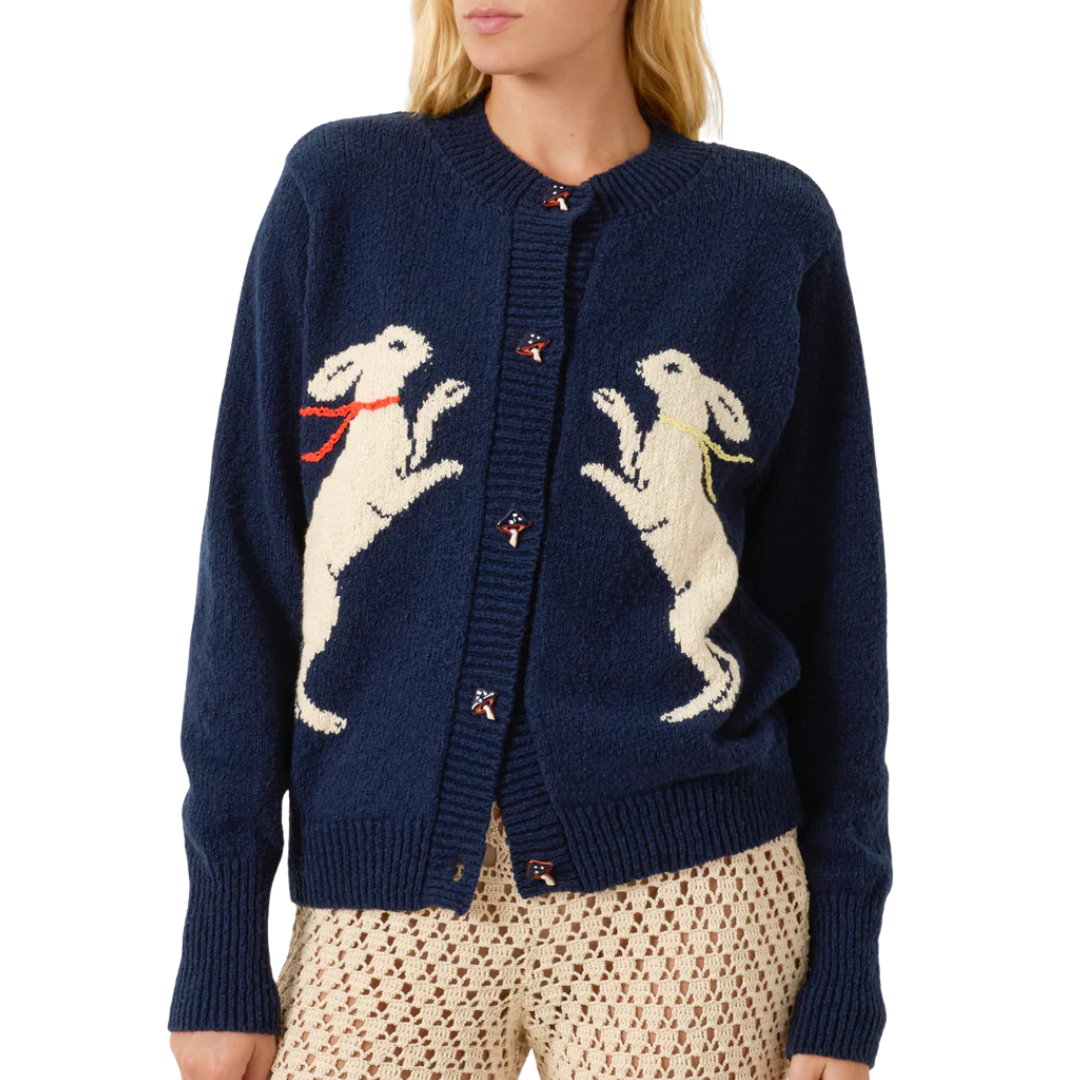 Sammi Midnight Hare Cardigan in Dark Blue