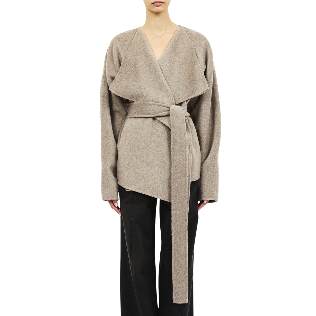 Sasha Wool Coat in Dove Melange