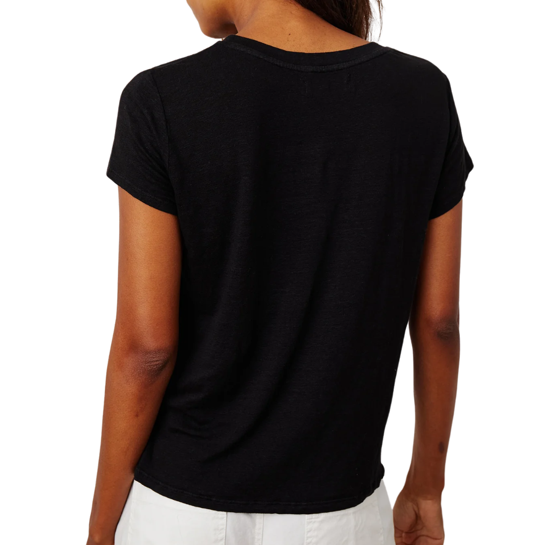 Casey Crew Neck Tee in Black