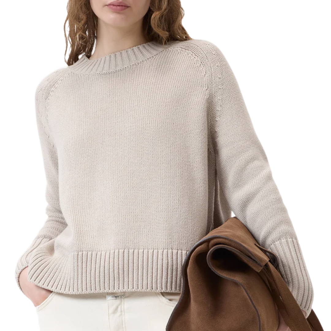 Knitted Jumper in Soft Beige
