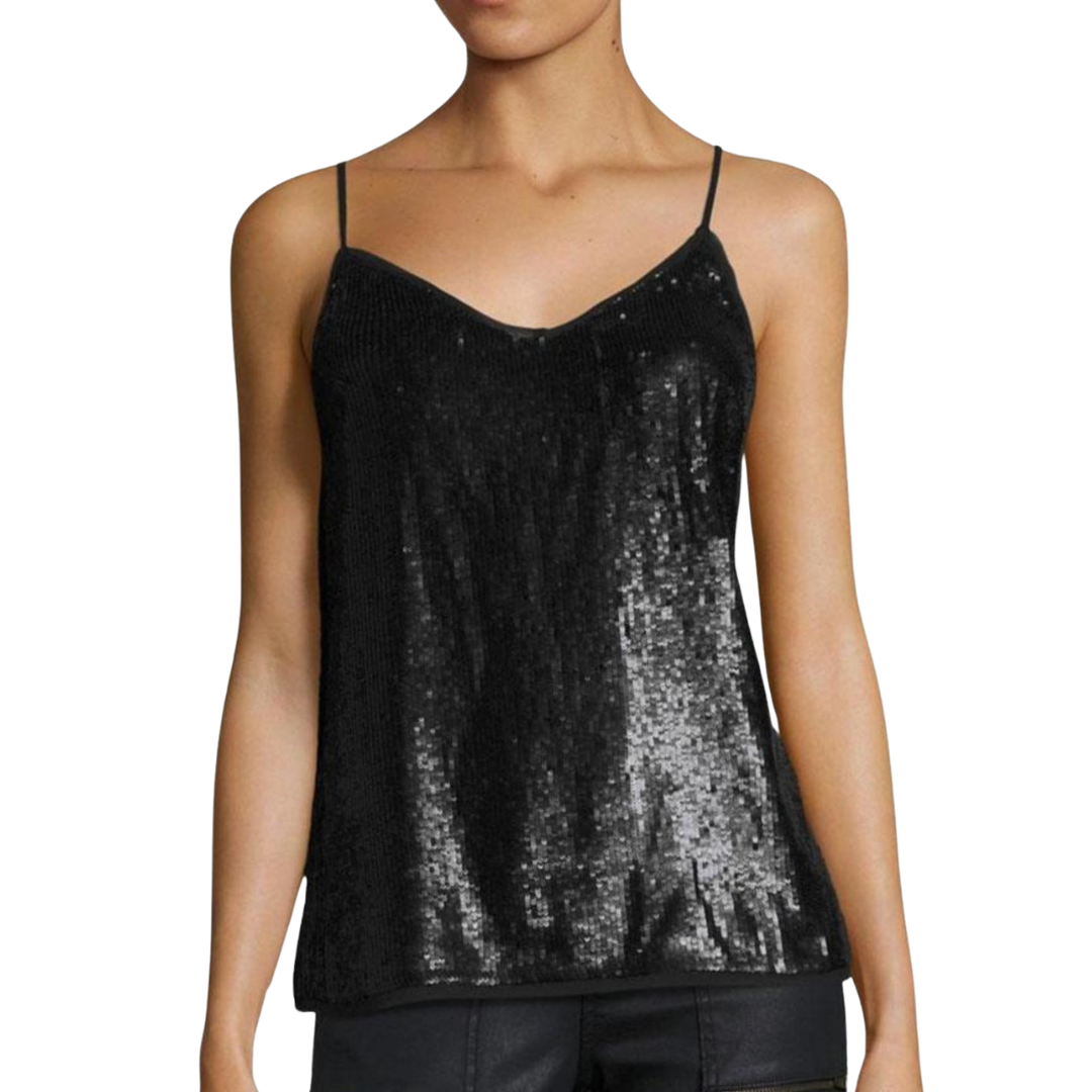 Gowa Sequin Top in Black