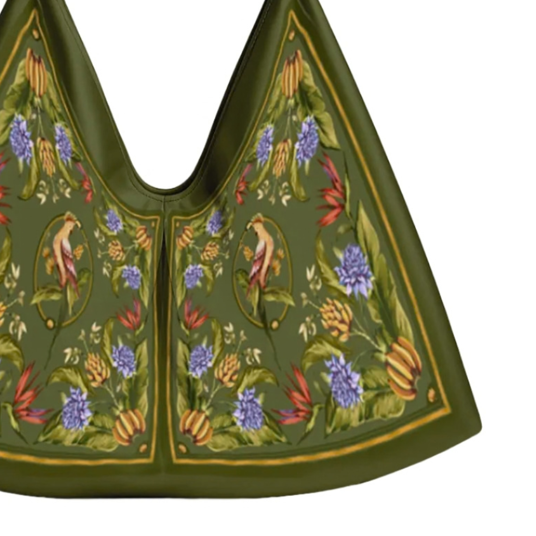 Satin Scarf Medium Bag in Tropical